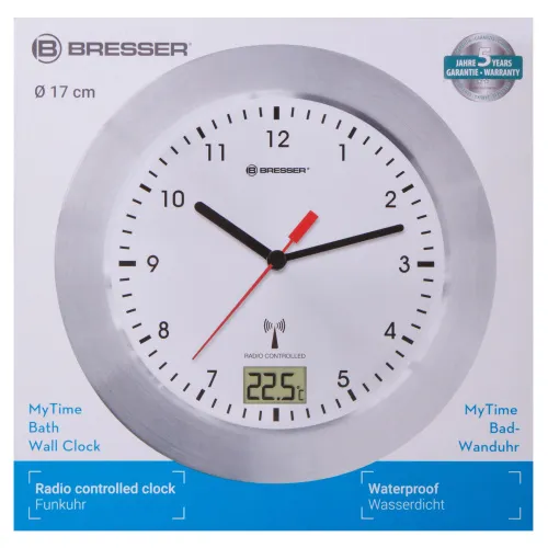 image Bresser MyTime Bath Waterproof Wall Clock, white,  7