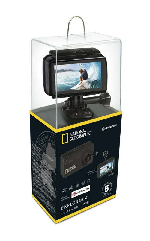 photograph Bresser National Geographic Explorer 4 4K Ultra-HD 170° Wi-Fi Action Camera,  3