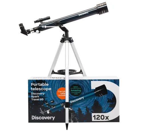 picture Levenhuk Discovery Spark Travel 60 Telescope with book,  2