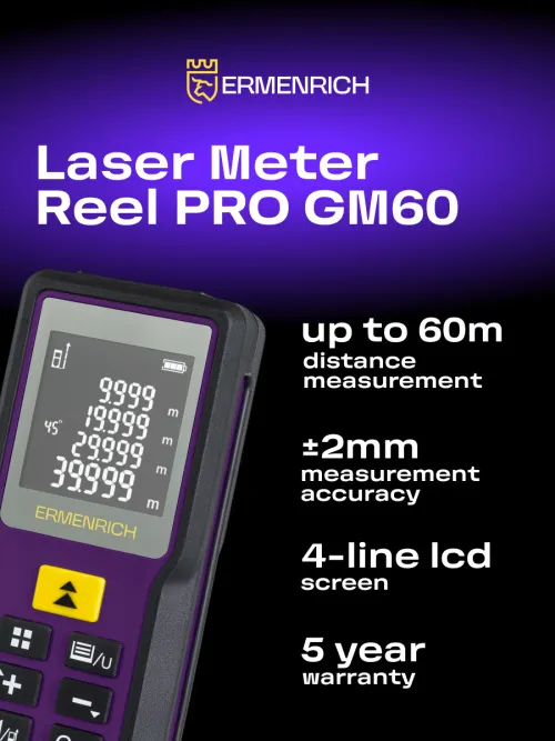 photo Ermenrich Reel PRO GM60 Laser Meter,  8