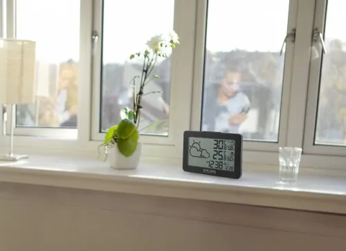 image Explore Scientific Radio-controlled Weather Station, black,  7