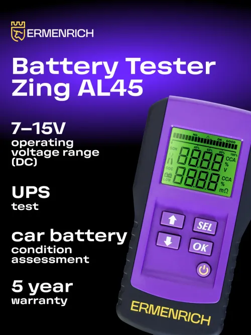 photo Ermenrich Zing AL45 Battery Tester,  7