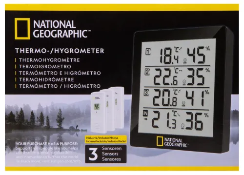 photograph Bresser National Geographic Thermo-Hygrometer 4 Measurement Results, black,  11