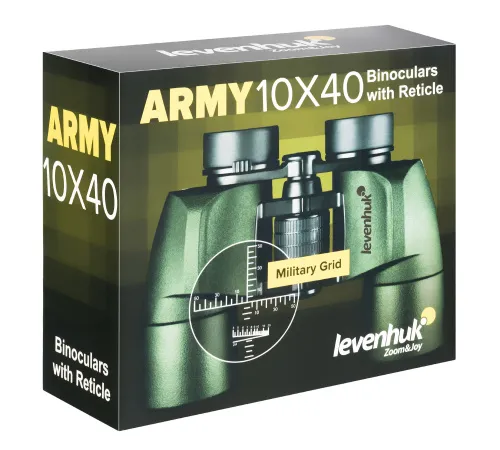 photo Levenhuk Army 10x40 Binoculars with Reticle,  14