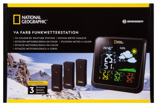 photo Bresser National Geographic VA Weather Station with Color Display and 3 Sensors,  15