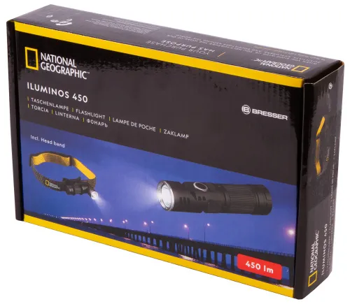 photograph Bresser National Geographic ILUMINOS 450 LED Flashlight with Head Mount,  11
