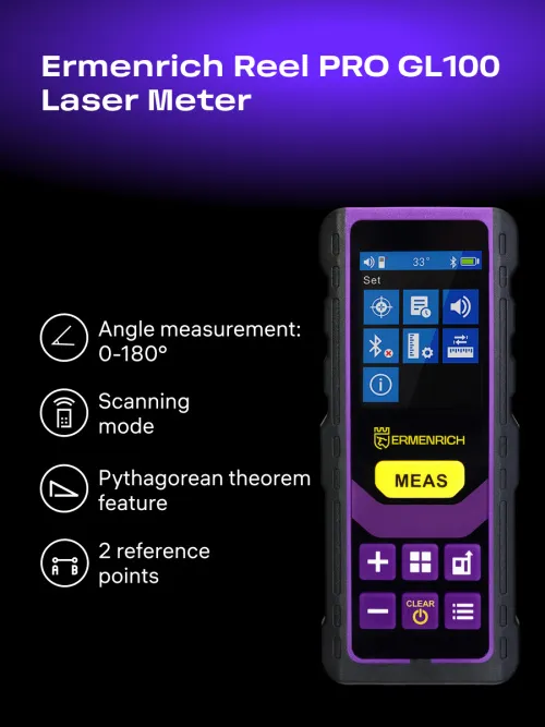 photograph Ermenrich Reel PRO GL100 Laser Meter,  9