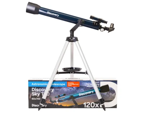 picture Levenhuk Discovery Sky T60 Telescope with book,  2