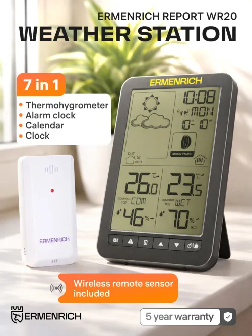 photo Ermenrich Report WR20 Weather Station,  12