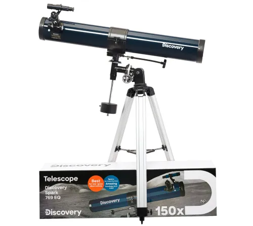 picture Levenhuk Discovery Spark 769 EQ Telescope with book,  2