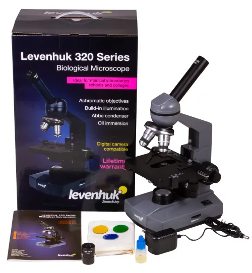 photo Levenhuk 320 PLUS Biological Monocular Microscope,  2