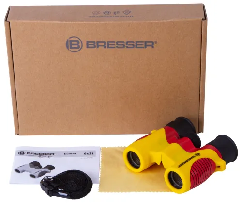 photograph Bresser Junior 6x21 Binoculars for children, yellow,  2