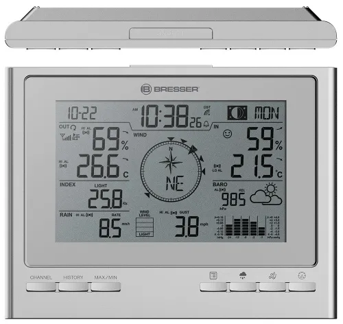 photo Bresser 7-in-1 ClimateScout Exclusive Line Weather Center, silver,  3