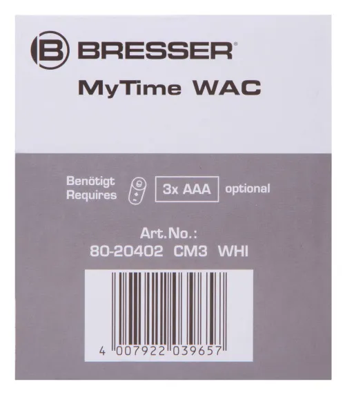 image Bresser MyTime WAC Tabletop Alarm Clock, black,  14