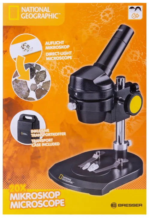 photograph Bresser National Geographic 20x Microscope, monocular,  14