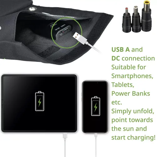 photo Bresser Mobile Solar Charger 21 Watt with USB,  6