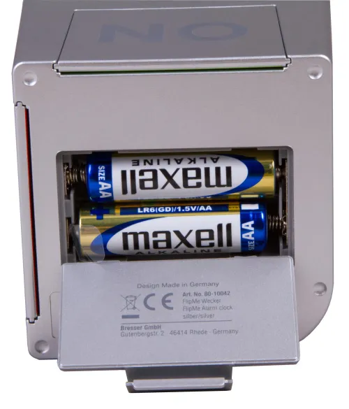 image Bresser FlipMe Tabletop Alarm Clock, silver,  9