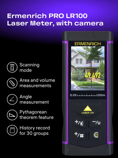 picture Ermenrich PRO LR100 Laser Meter, with camera,  10