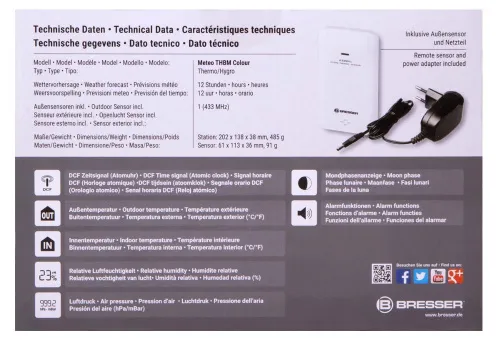 image Bresser Weather Station with Colour Display, black,  11