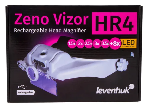photo Levenhuk Zeno Vizor HR4 Head Rechargeable Magnifier,  12