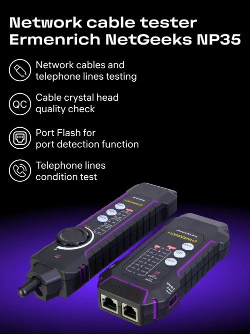 photo Ermenrich NetGeeks NP35 Network Cable Tester,  14