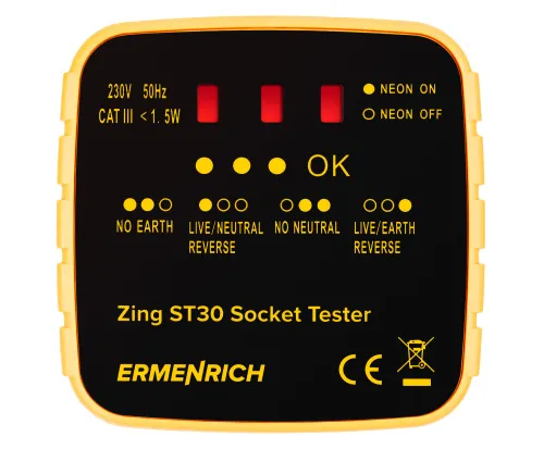 photograph Ermenrich Zing ST30 Socket Tester,  2