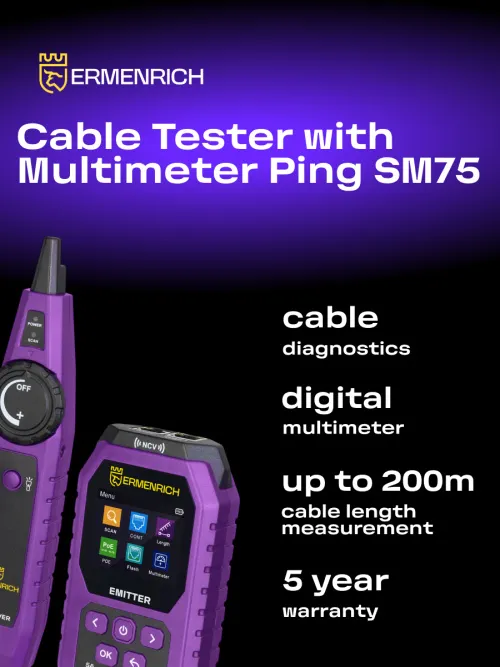 picture Ermenrich Ping SM75 Cable Tester With Multimeter,  11