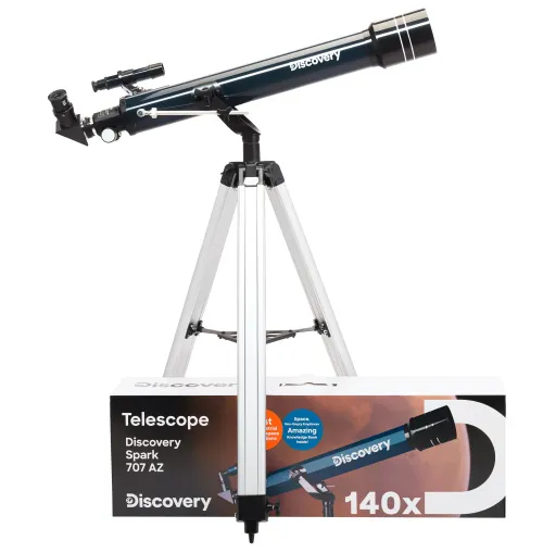 image Levenhuk Discovery Spark 707 AZ Telescope with book,  2