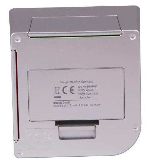 image Bresser FlipMe Tabletop Alarm Clock, silver,  8