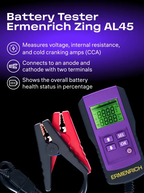 photo Ermenrich Zing AL45 Battery Tester,  8