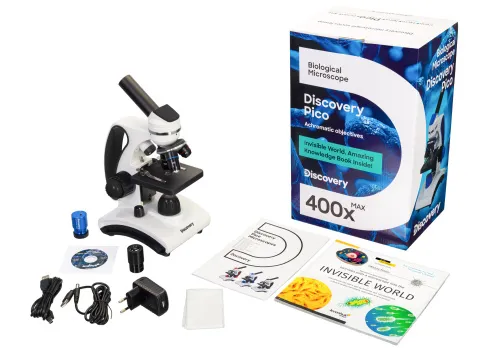 image Levenhuk Discovery Pico Polar Digital Microscope with book,  2