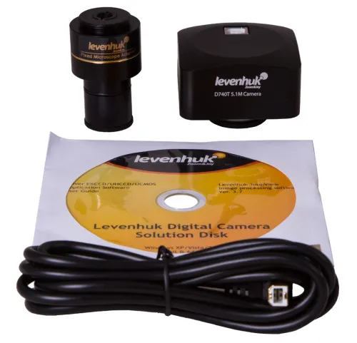 picture Levenhuk D740T 5.1M Digital Trinocular Microscope,  18