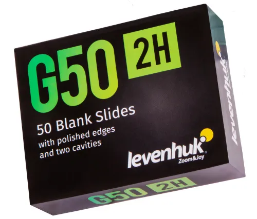 photograph Levenhuk G50 2H Double Cavity Blank Slides, 50 pcs,  7