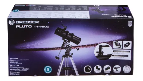 image Bresser Pluto 114/500 EQ Telescope,  9