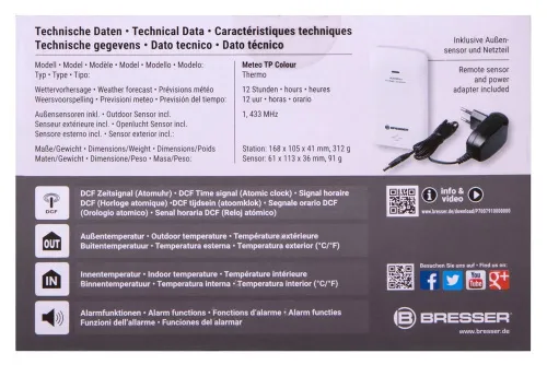 picture Bresser Projection Clock with Color Display, black,  13