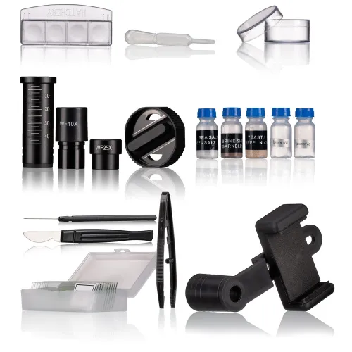 photo Bresser Junior Microscope with Magnification 40x-2000x,  3