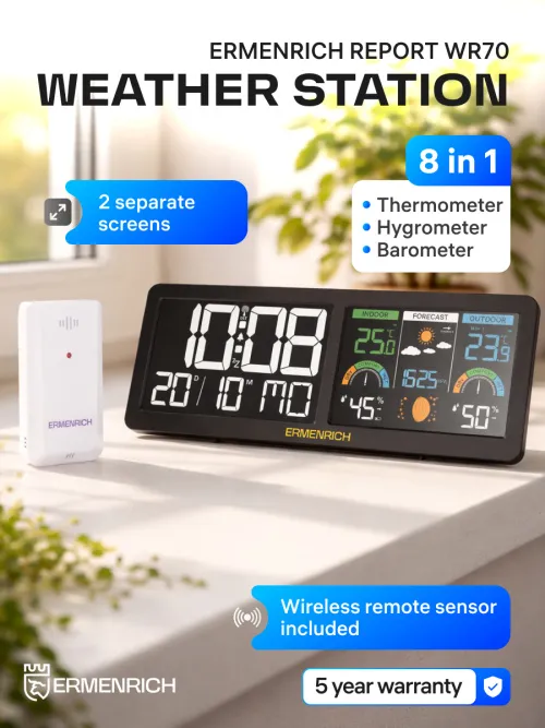 image Ermenrich Report WR70 Weather Station,  12