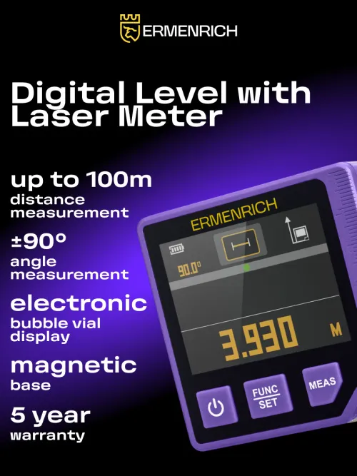 photo Ermenrich Verk LQ60 3-in-1 Digital Level with Laser Meter,  10