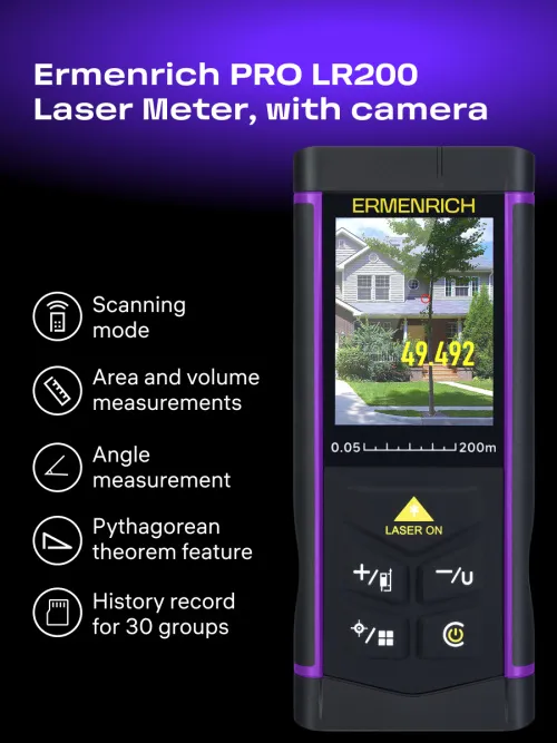 photograph Ermenrich PRO LR200 Laser Meter, with camera,  10