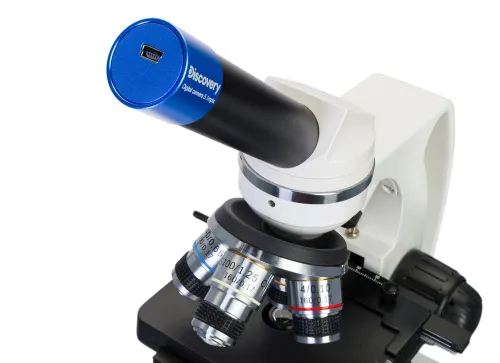 photo Levenhuk Discovery Atto Polar digital microscope with book,  8