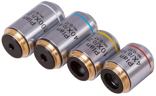 image Levenhuk 1000 Plan Objectives Set, 4x, 10x, 40xs, 100xs (oil),  3