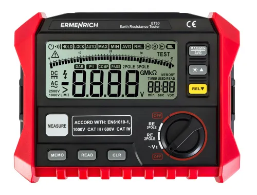 photograph Ermenrich Ping ET60 Earth Resistance Tester,  4