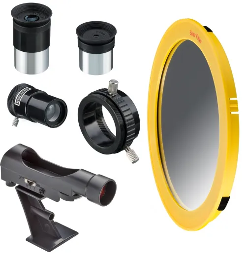 photograph Bresser Spica 130/1000 EQ3 Telescope with filter set,  5