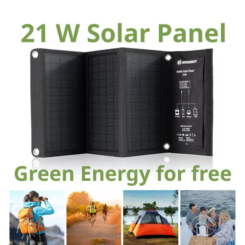 photo Bresser Mobile Solar Charger 21 Watt with USB,  2