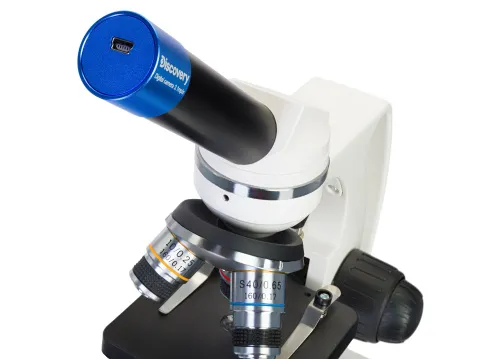 photo Levenhuk Discovery Femto Polar digital microscope with book,  8