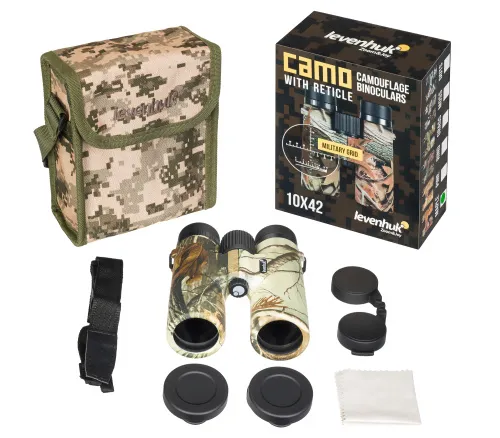 photograph Levenhuk Camo 10x42 Binoculars with Reticle,  5