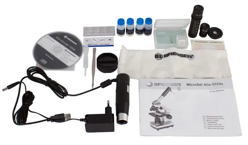 photograph Bresser Junior 40–1024x Microscope, with Case,  9