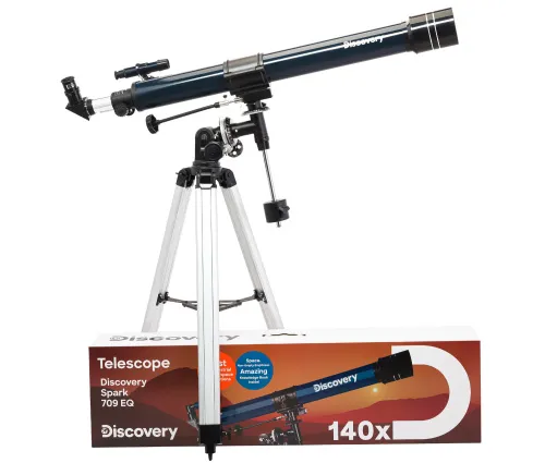 photo Levenhuk Discovery Spark 709 EQ Telescope with book,  2