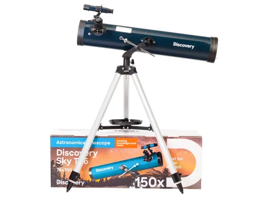 photo Levenhuk Discovery Sky T76 Telescope with book,  2
