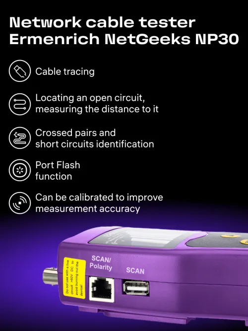 photo Ermenrich NetGeeks NP30 Network Cable Tester,  14